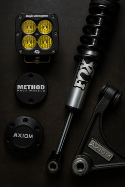 Trusted Off-Road Suspension & Lift Kit Brands: Axiom, BDS, Carli, ICON, Rigid & Baja Designs
