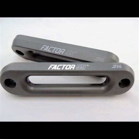 Factor 55 Hawse Fairlead | 1" Thick | CNC 6000 Aluminum | MIL-A-8625F Hard Anodized | Gunmetal Gray