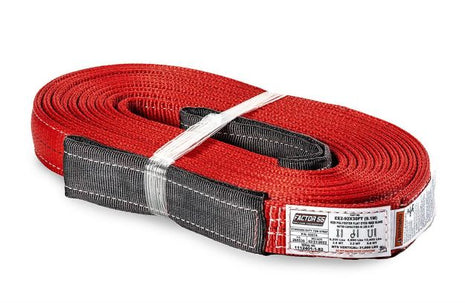 Factor 55 Standard Duty Tow Strap | 2" x 30ft | Cordura Eye Sleeves | Red