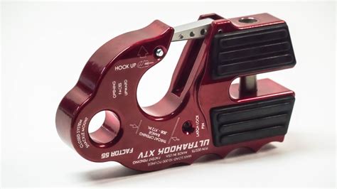 Factor 55 UltraHook XTV | UTV/ATV Winch Hook + Closed System Winching® | Red