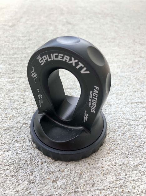 Factor 55 Splicer XTV | UTV/ATV Splice-On Winch Thimble | Shackle Mount | Black