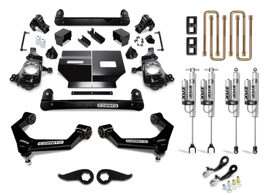 Cognito 5" Non-Torsion Bar Drop Performance Lift Kit with Fox 2.0 PSRR | 2020-2025 Silverado/Sierra 2500HD/3500HD