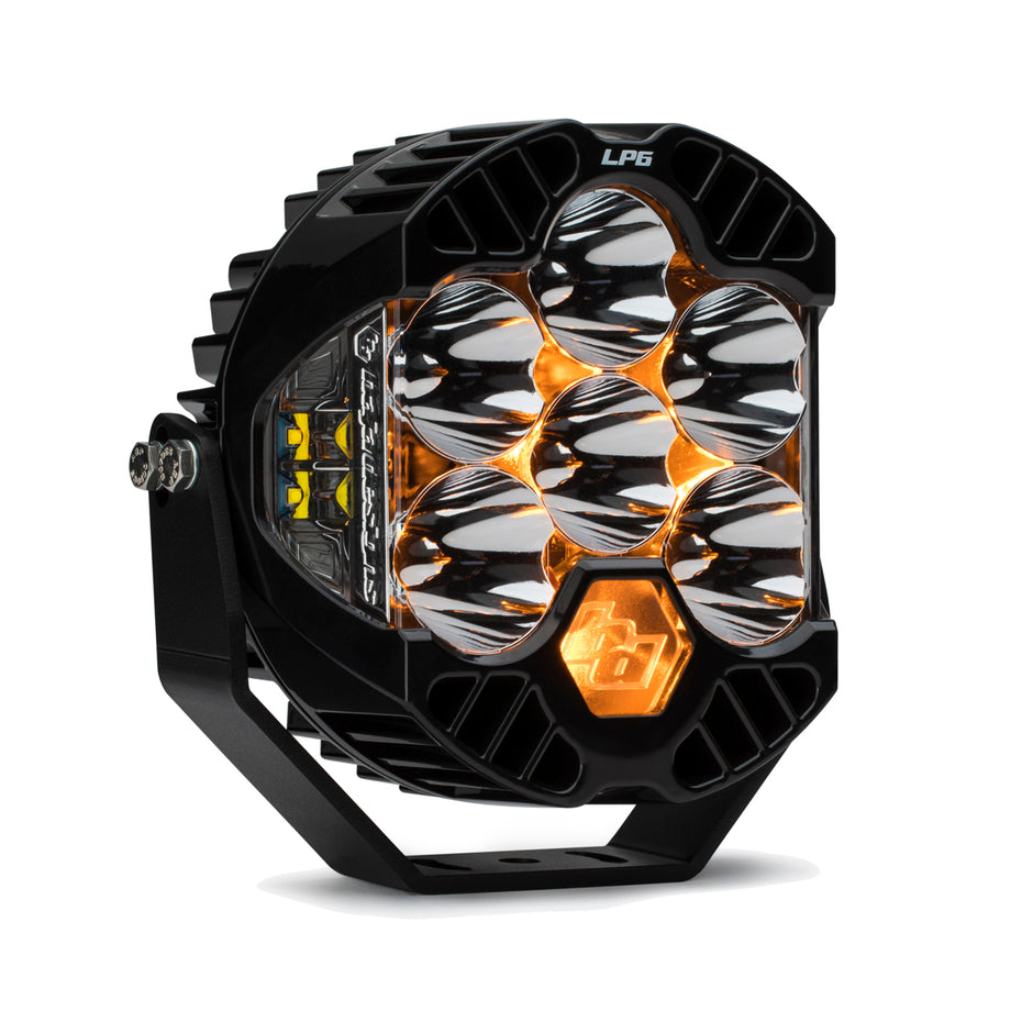 Baja Designs LP6 Pro LED Auxiliary Light Pod | Clear Lens | Spot Pattern | Single Unit
