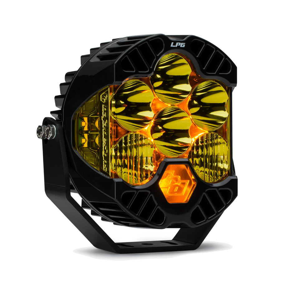 Baja Designs LP6 Pro LED Auxiliary Light Pod | Amber Lens | Driving/Combo | Single Unit