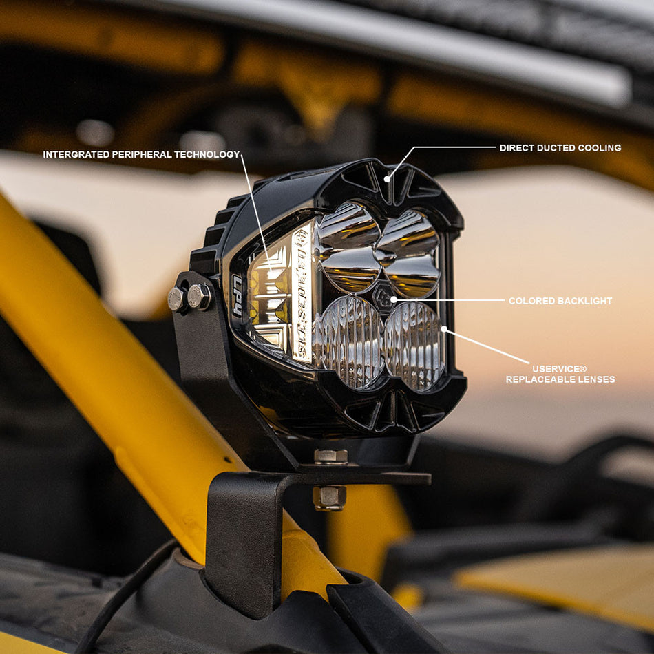 Baja Designs LP4 Pro LED Light Pod | IPT Technology | Amber Lens | Driving/Combo | Single Unit | SKU 290013