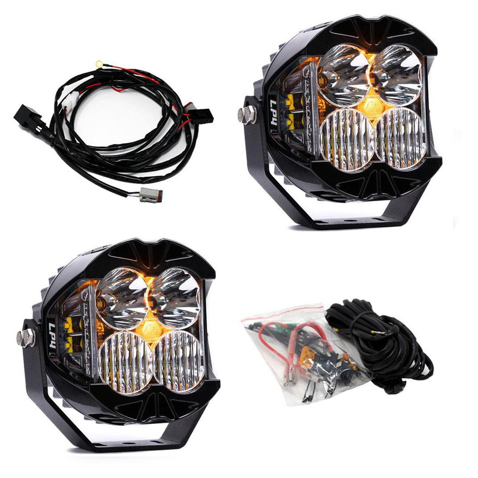 Baja Designs LP4 Pro LED Light Pods | Clear Lens | Driving/Combo Pattern | Pair | SKU: 297803