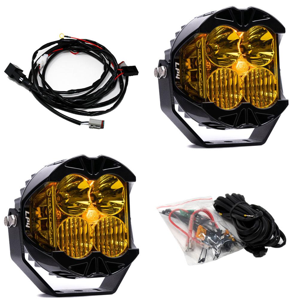 Baja Designs LP4 Pro LED Light Pods | Amber Lens | Driving/Combo Pattern | Pair