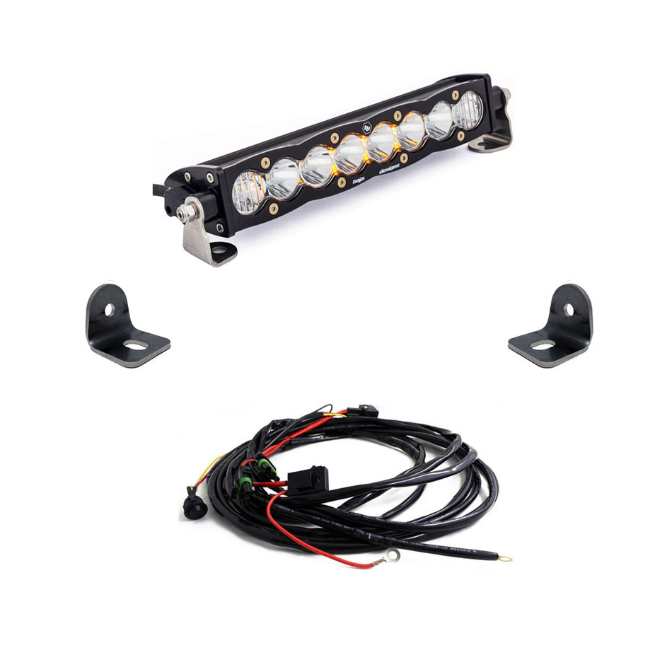Baja Designs S8 10-Inch Hood Mount Light Bar Kit | Driving/Combo | Backlight | 6,350 Lumens | Polaris RZR XP Turbo / Turbo S / XP 4 | SKU 447072