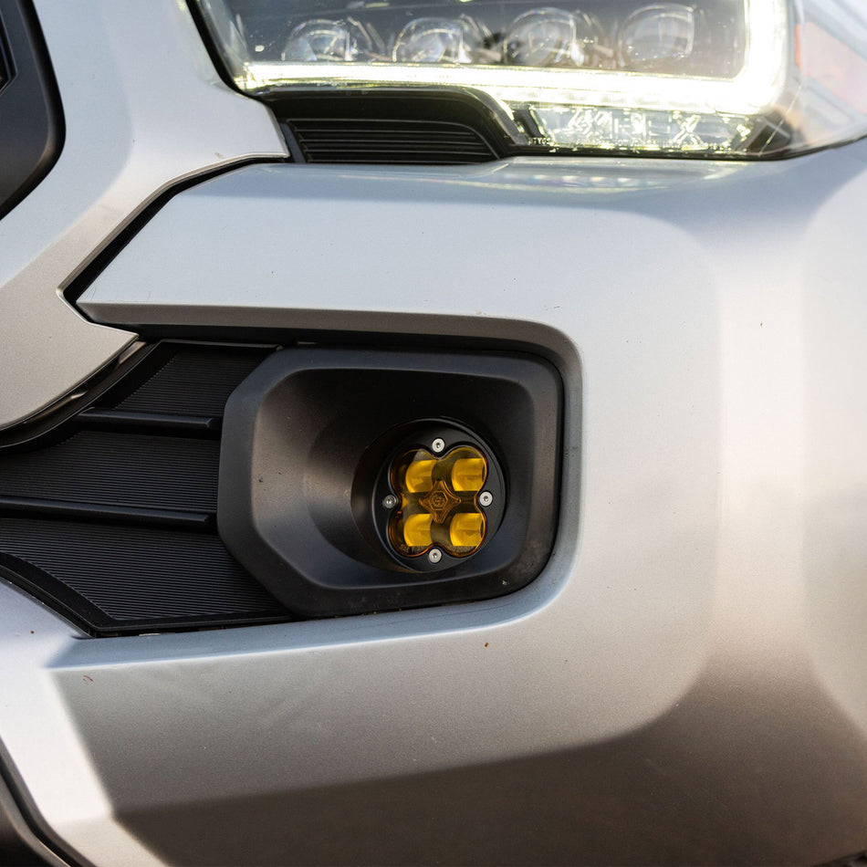 Baja Designs Squadron-R SAE Fog Pocket Light Kit | Amber | Street-Legal SAE J583 | Toyota 4Runner 2010-2024 / Tacoma 2012-2023 / Tundra 2014-2021 | SKU 447642
