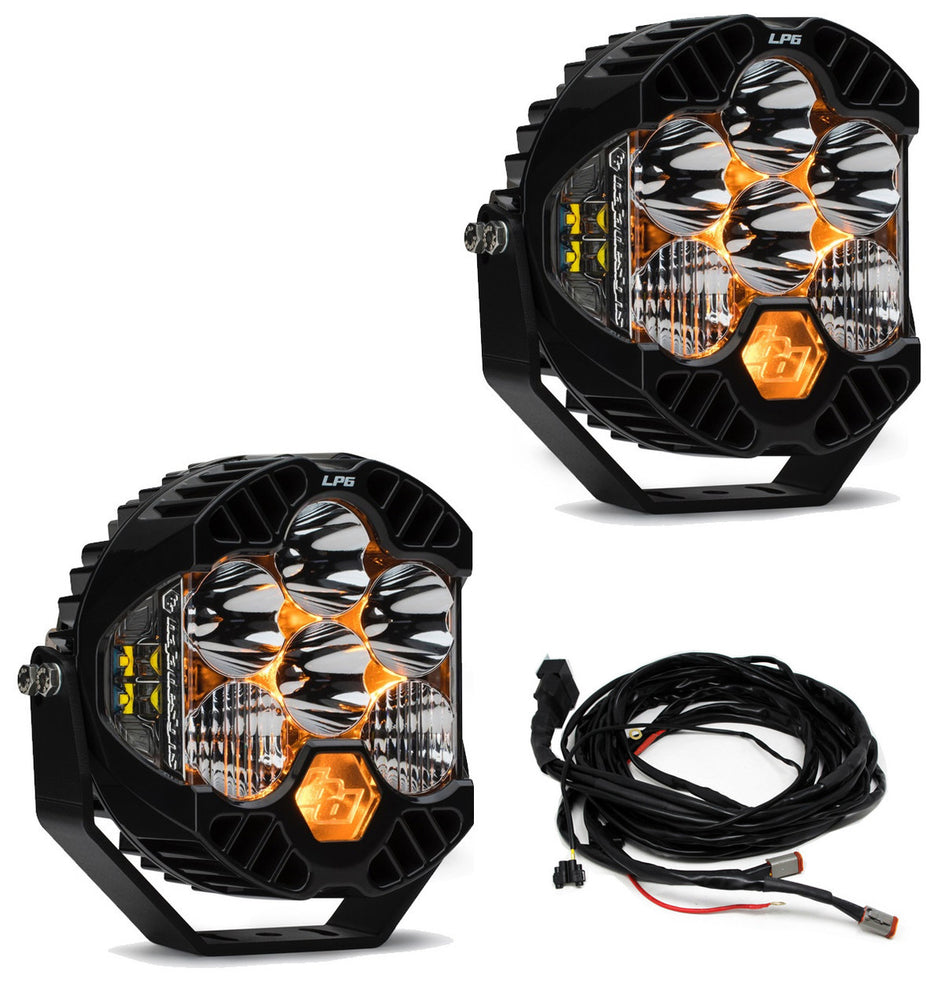 Baja Designs LP6 LED Light Kit | Jeep JL Wrangler 2018-2026 / JT Gladiator 2020-2026 | Rubicon Steel Bumper | Upfitter