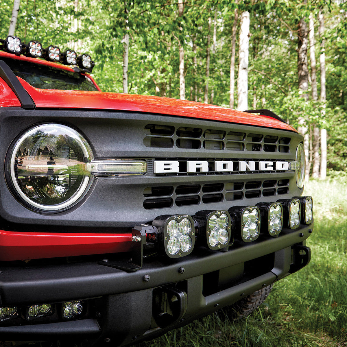 Baja Designs 6-Linkable Light Bar | Steel Bumper Mount | Ford Bronco 2021-2026