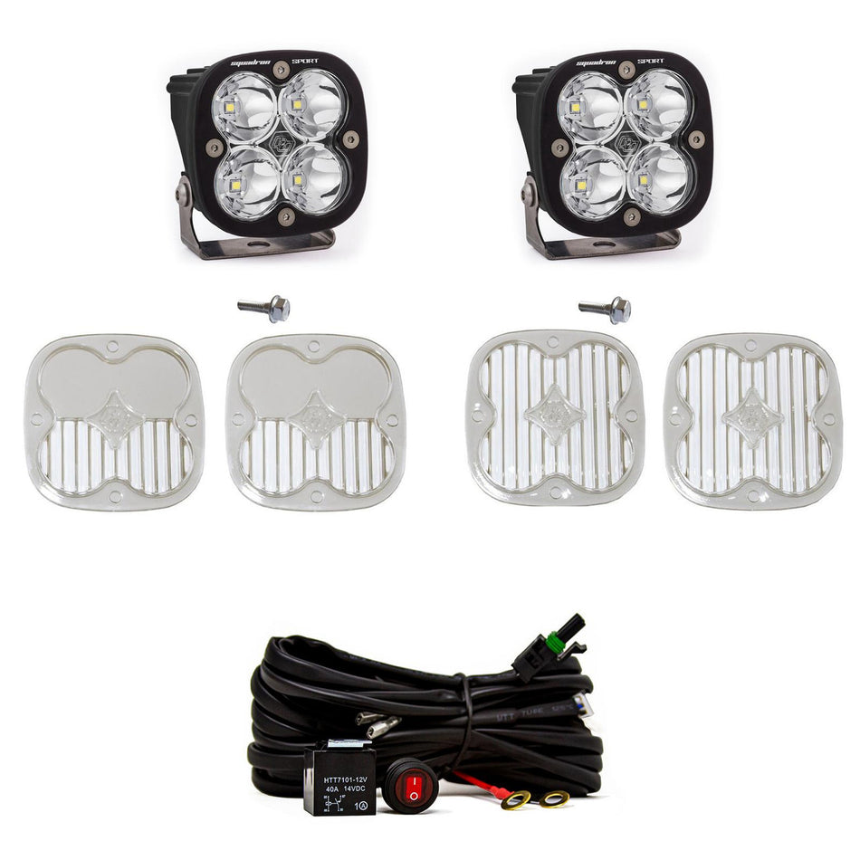 Baja Designs Squadron Sport Spot A-Pillar Light Kit | Upfitter | With Bonus Lens Sets | 2021-2026 Ford Bronco & 2022-2026 Bronco Raptor | SKU 447755UP