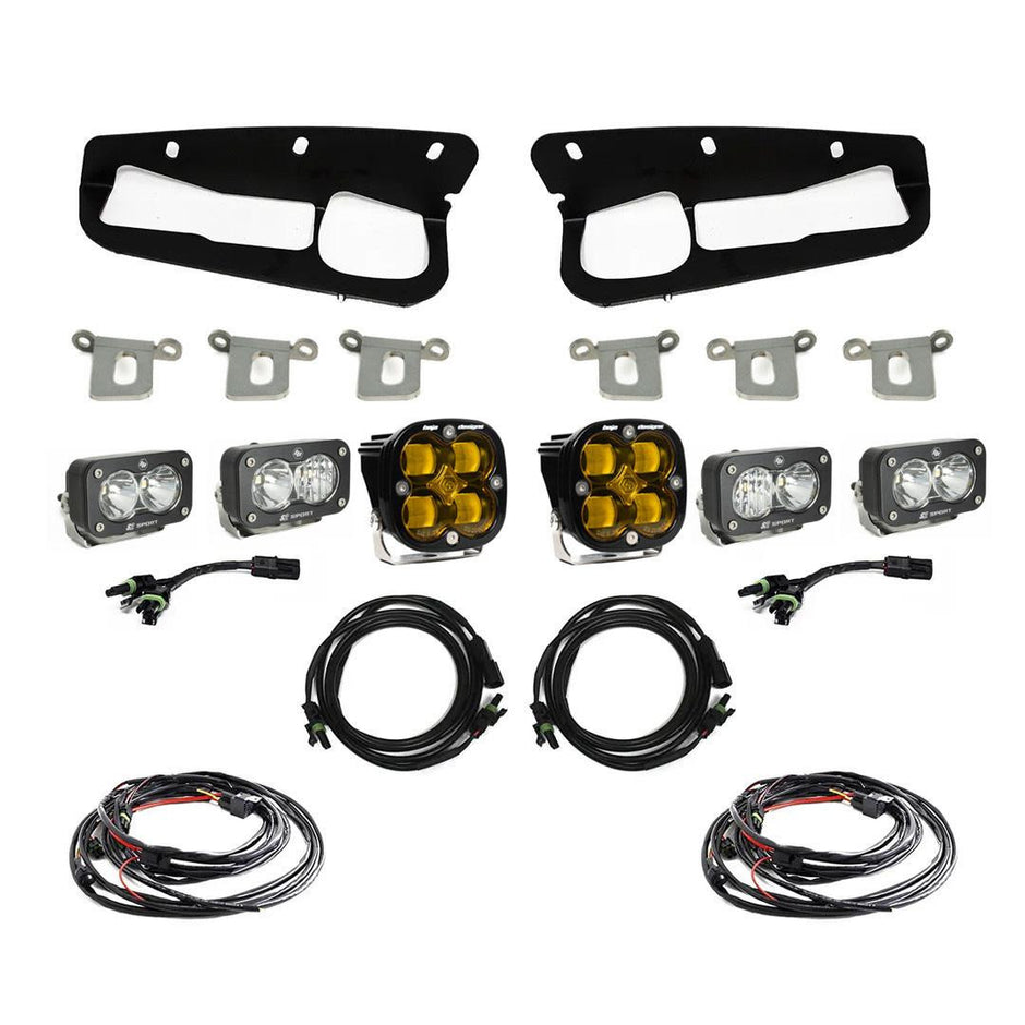 Baja Designs Amber SAE Fog Pocket Kit | 2021-2026 Ford Bronco | Upfitter Switch Required