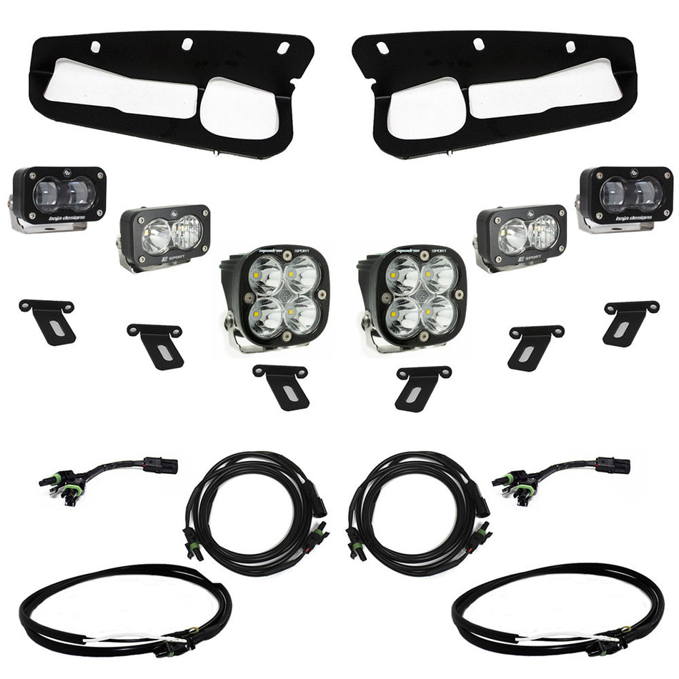 Baja Designs S2 SAE Sportsmen Fog Pocket Kit | 2021–2026 Ford Bronco | Steel Bumper | Upfitter | SKU: 448178UP