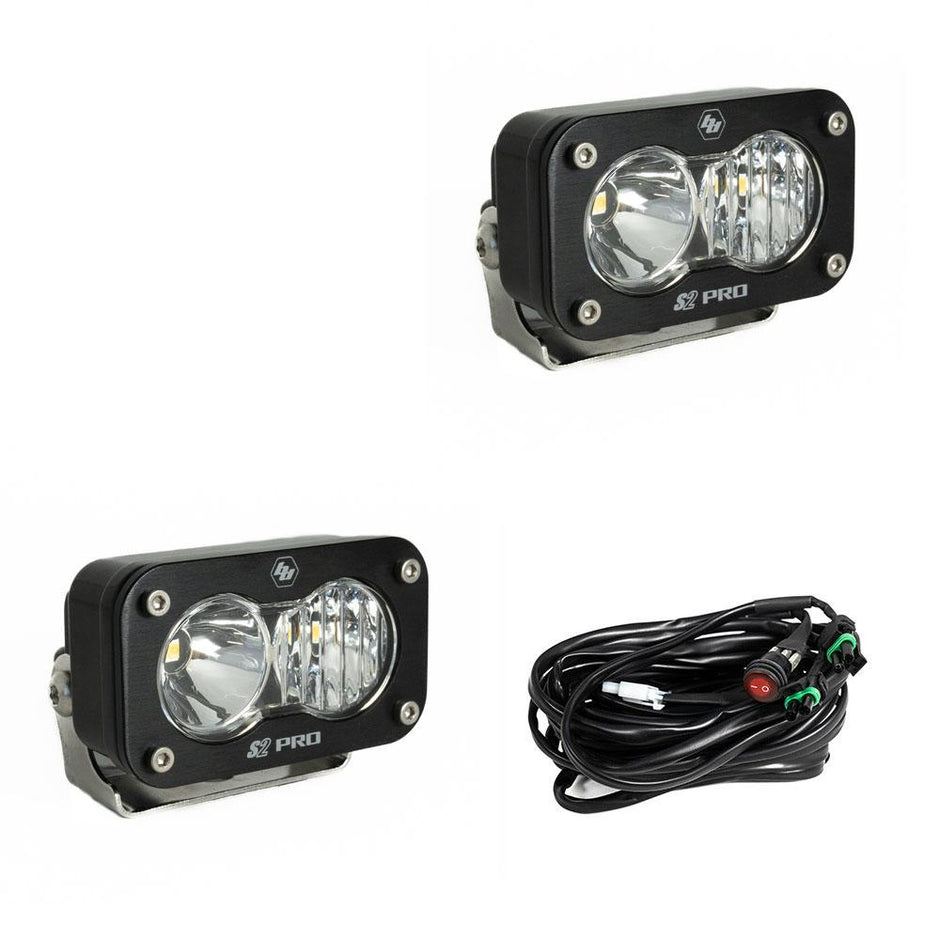 Baja Designs S2 Pro LED Light Pods | Clear Lens | Driving/Combo Pattern | Pair