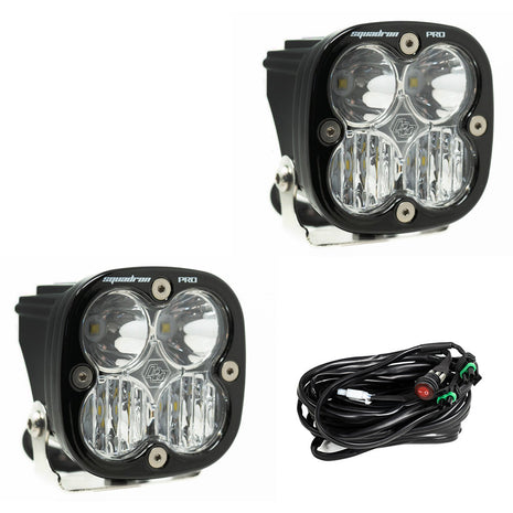 Baja Designs Squadron Pro LED Light Pods | Clear Lens | Driving/Combo Pattern | Pair