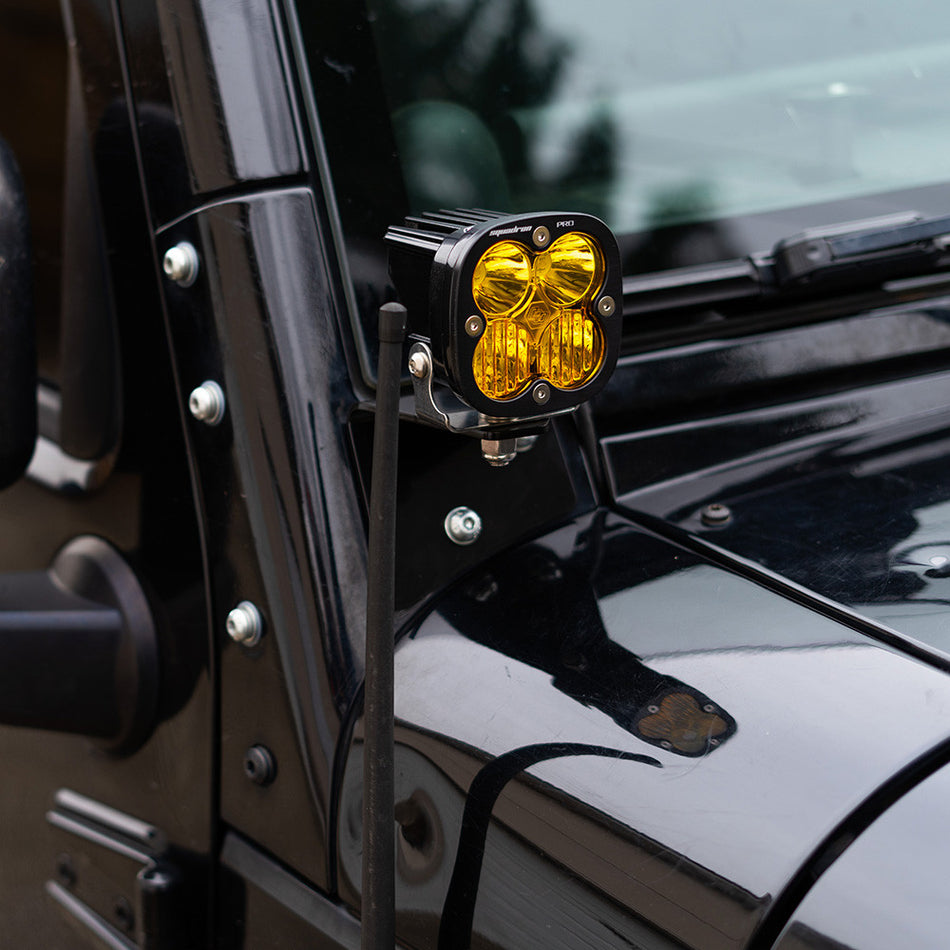 Baja Designs Squadron Pro LED Light Pod Pair | Driving/Combo | Amber Lens | Harness Included | SKU 497813