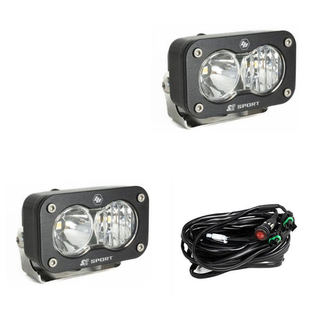 Baja Designs S2 Sport LED Work Light Pair | Clear Lens | Driving/Combo Pattern
