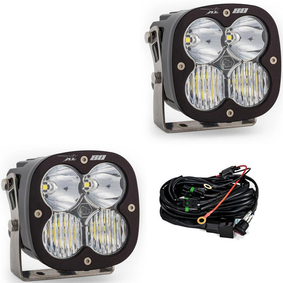 Baja Designs XL80 LED Light Pod Pair | Clear Lens | Driving/Combo Pattern | SKU 677803