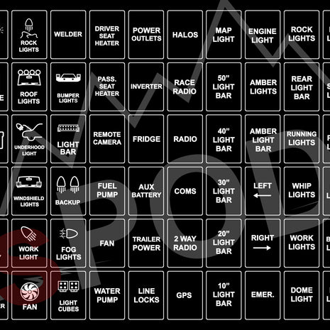 sPOD HD Legends Vertical Switch Label