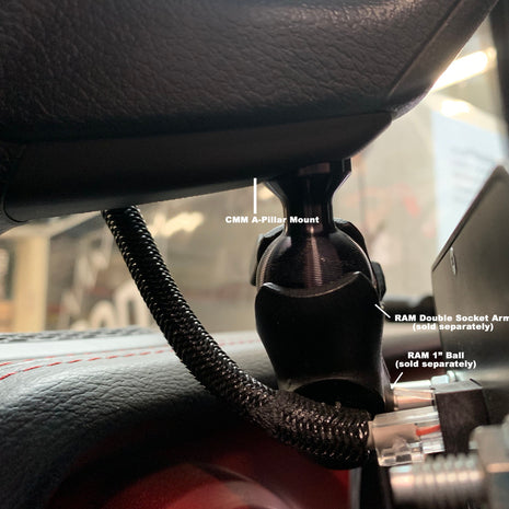 sPOD CMM Offroad 1-Inch A-Pillar Ball Mount | 2018-2023 Jeep Wrangler JL and 2020-2023 Gladiator JT | 860215-GNJV