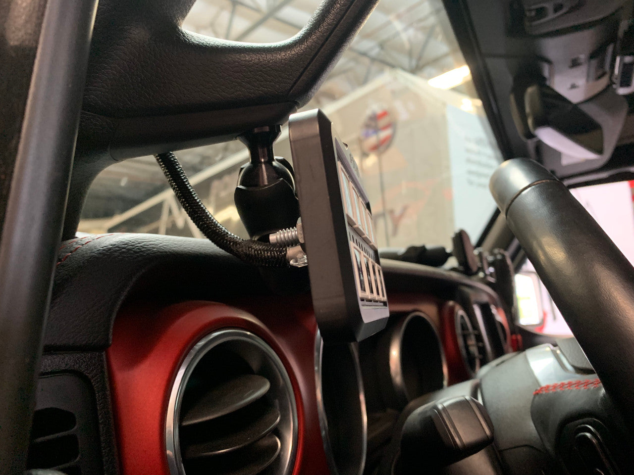 sPOD CMM Offroad 1-Inch A-Pillar Ball Mount | 2018-2023 Jeep Wrangler JL and 2020-2023 Gladiator JT | 860215-GNJV