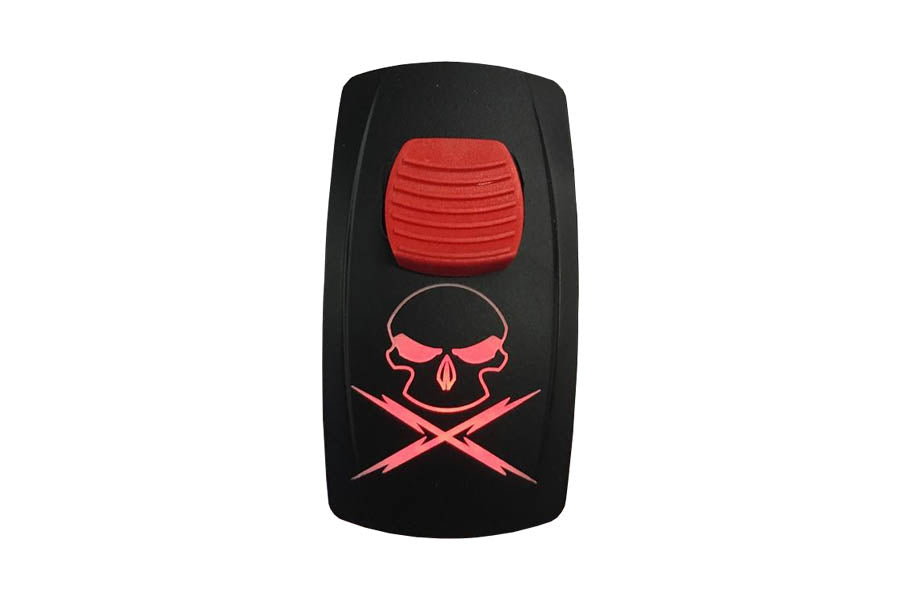 sPOD 860301 Universal Lockout Safety Switch — Press-to-Unlock + Toggle | Red LED Active Indicator | sPOD Compatible | Adapter Pigtail Included | Sold Individually
