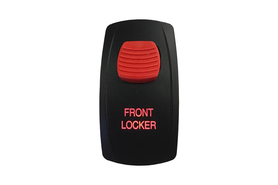 sPOD 860302 Universal Front Locker Lockout Safety Switch — Press-to-Unlock + Toggle | Red LED Active Indicator | sPOD Compatible | Adapter Pigtail Included | Sold Individually