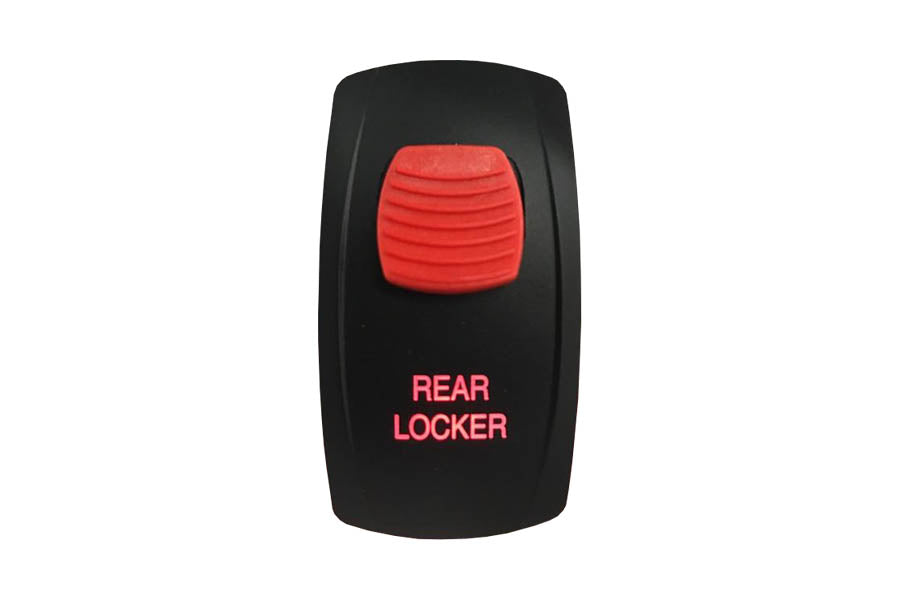 sPOD 860303 Universal Rear Locker Lockout Safety Switch — Press-to-Unlock + Toggle | Red LED Active Indicator | sPOD Compatible | Adapter Pigtail Included | Sold Individually