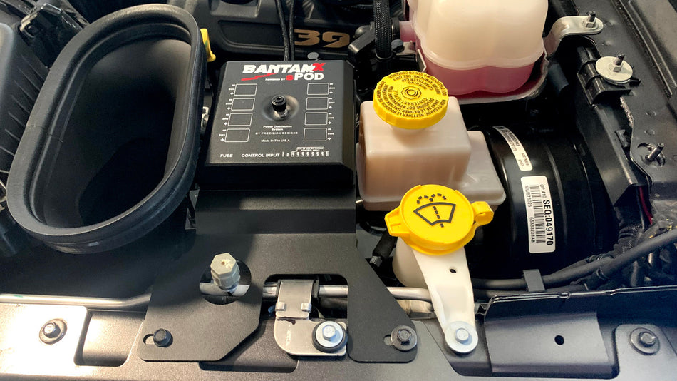 sPOD BantamX HD 870030 — 8-Circuit Expandable Under-Hood Power Management | V8-Specific Billet Bracket | 2021–2026 Jeep Wrangler 392 JL | 6.4L HEMI V8 Only | Made in USA