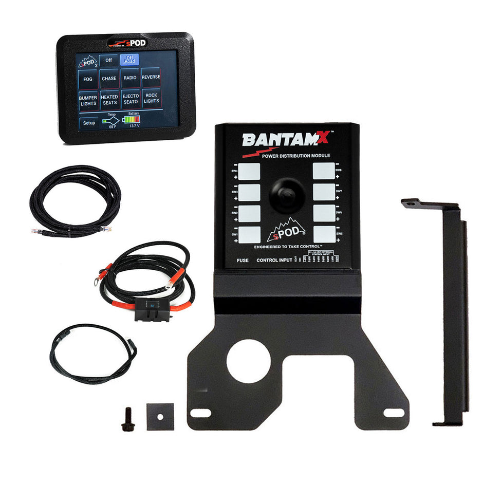 sPOD BantamX Touchscreen | 8-Circuit Expandable Power Management | 2021-2026 Jeep Wrangler 392 JL V8 | 870045-GNJV