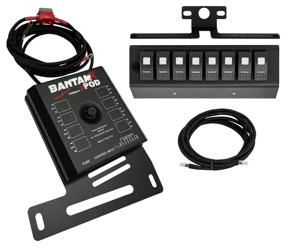 sPOD BantamX w/ Amber LED Switch Panel for 2007–2008 Jeep Wrangler JK