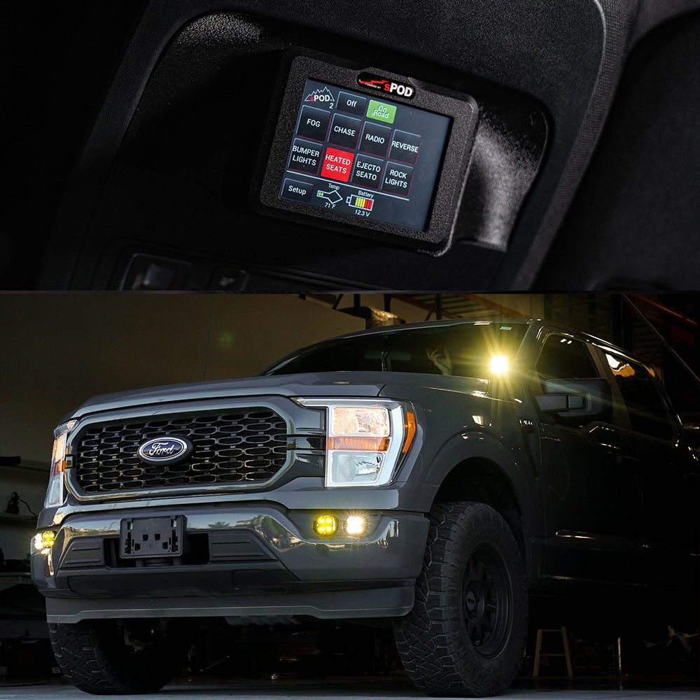 sPOD Touchscreen BantamX Kit | 8-Circuit Solid-State | 2021-2026 Ford F-150 and F-150 Raptor | 870086