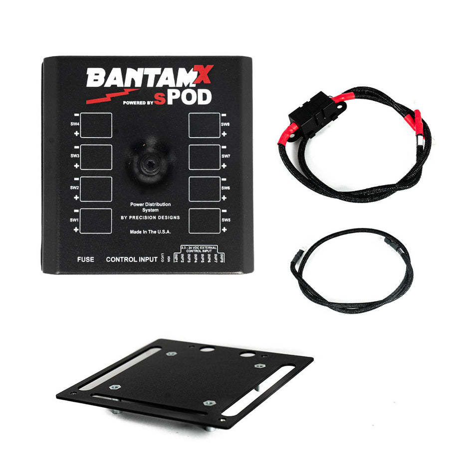 sPOD BantamX Non-Switch Panel Kit | 8-Circuit Solid-State | 36-Inch Cables | Universal | 870114