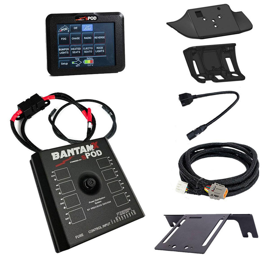 sPOD HD BantamX 870140 — 8-Circuit 30-Amp Bluetooth Power Management | Vehicle-Specific Mount | 5-Year Warranty | 2023–2026 Ford F-250 / F-350 Super Duty | Made in USA