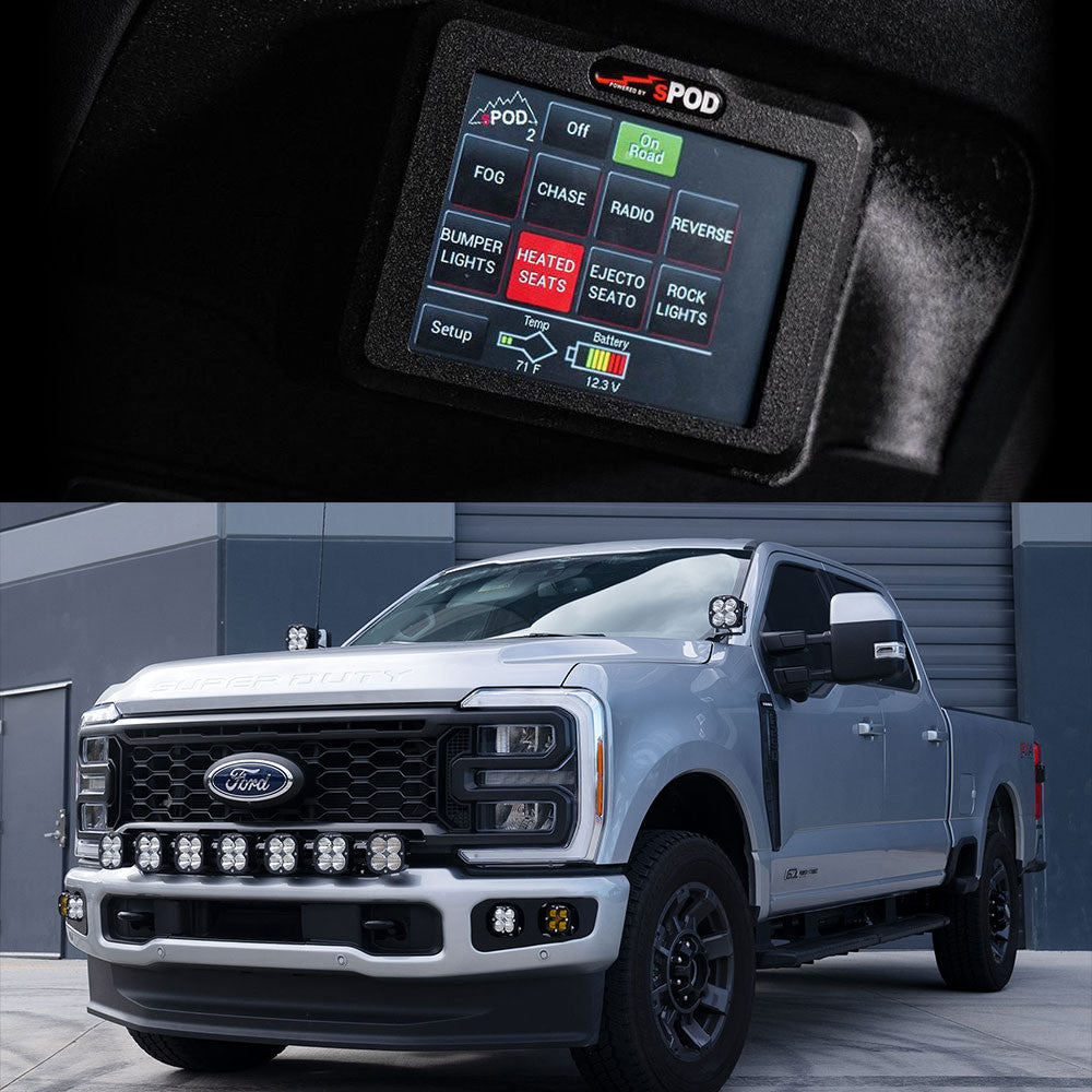 sPOD HD BantamX Vehicle Kit | 8-Circuit Power Management | Bluetooth | 2023-2026 Ford F-250 / F-350 Super Duty | 870140-GNJV
