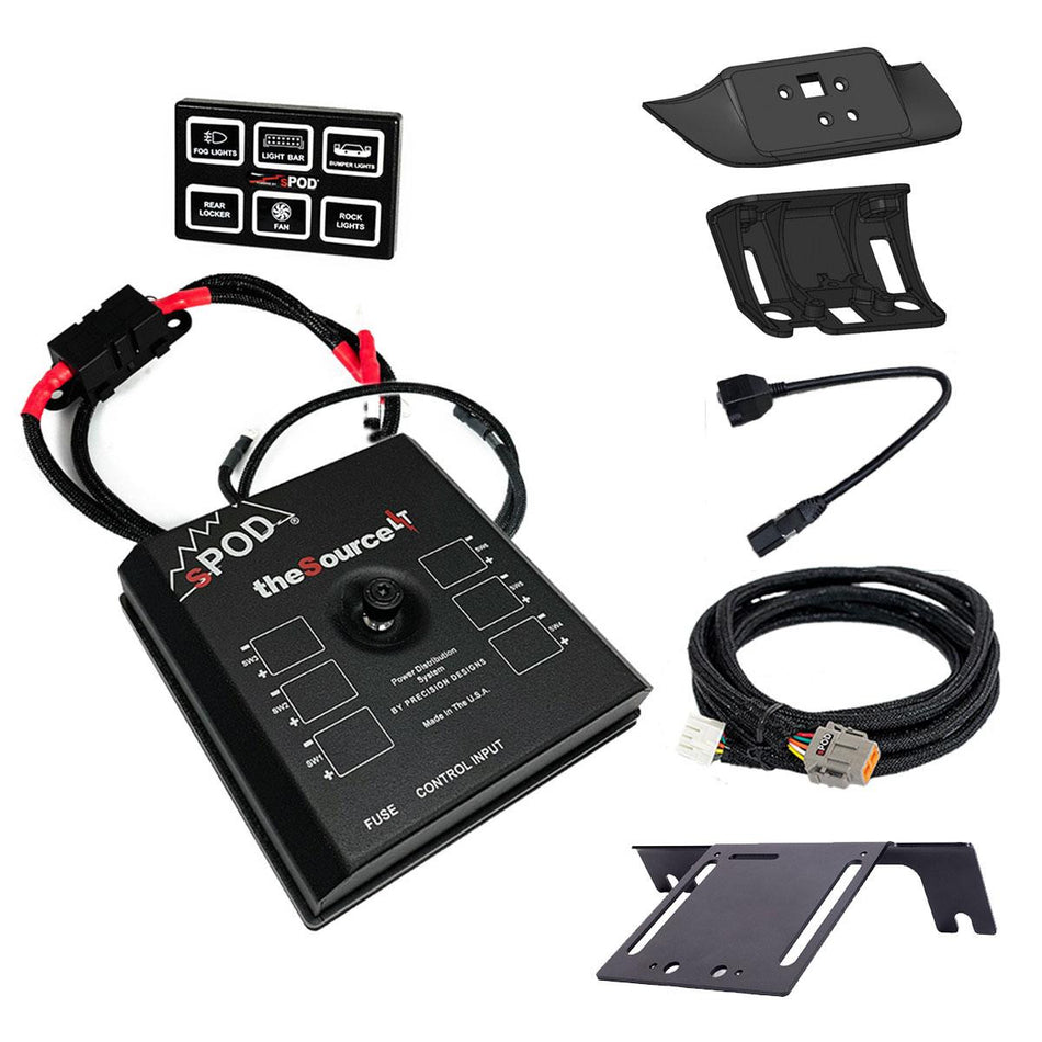 sPOD Mini6 SourceLT 870142 — 6-Circuit 30-Amp Bluetooth Power Management | Entry Price Point | Vehicle-Specific Mount | 5-Year Warranty | 2023–2026 Ford F-250 / F-350 Super Duty