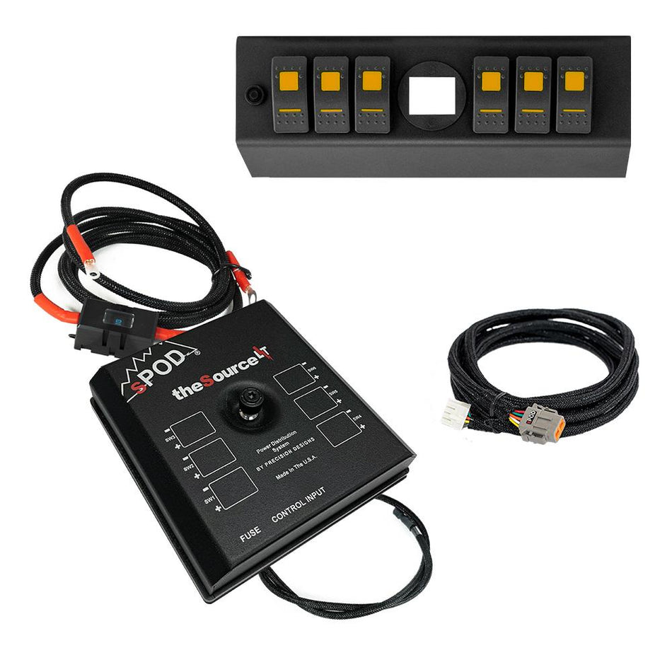sPOD Amber LED SourceLT Genesis Kit | 6-Circuit | Dual-Battery Integration | 2009-2018 Jeep Wrangler JK | 873125