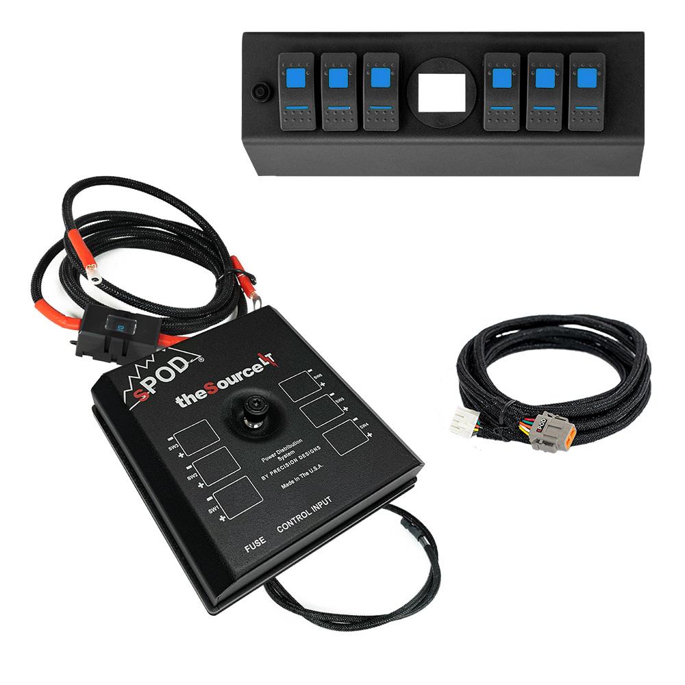 sPOD Blue LED SourceLT Genesis Kit | 6-Circuit | Dual-Battery Integration | 2009-2018 Jeep Wrangler JK | 873140