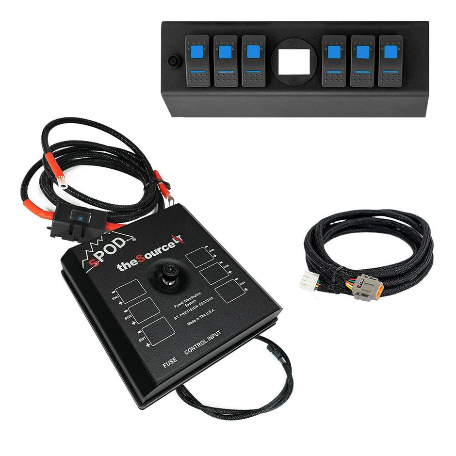 sPOD Blue LED SourceLT Genesis Kit | 6-Circuit | Dual-Battery Integration | 2009-2018 Jeep Wrangler JK | 873140