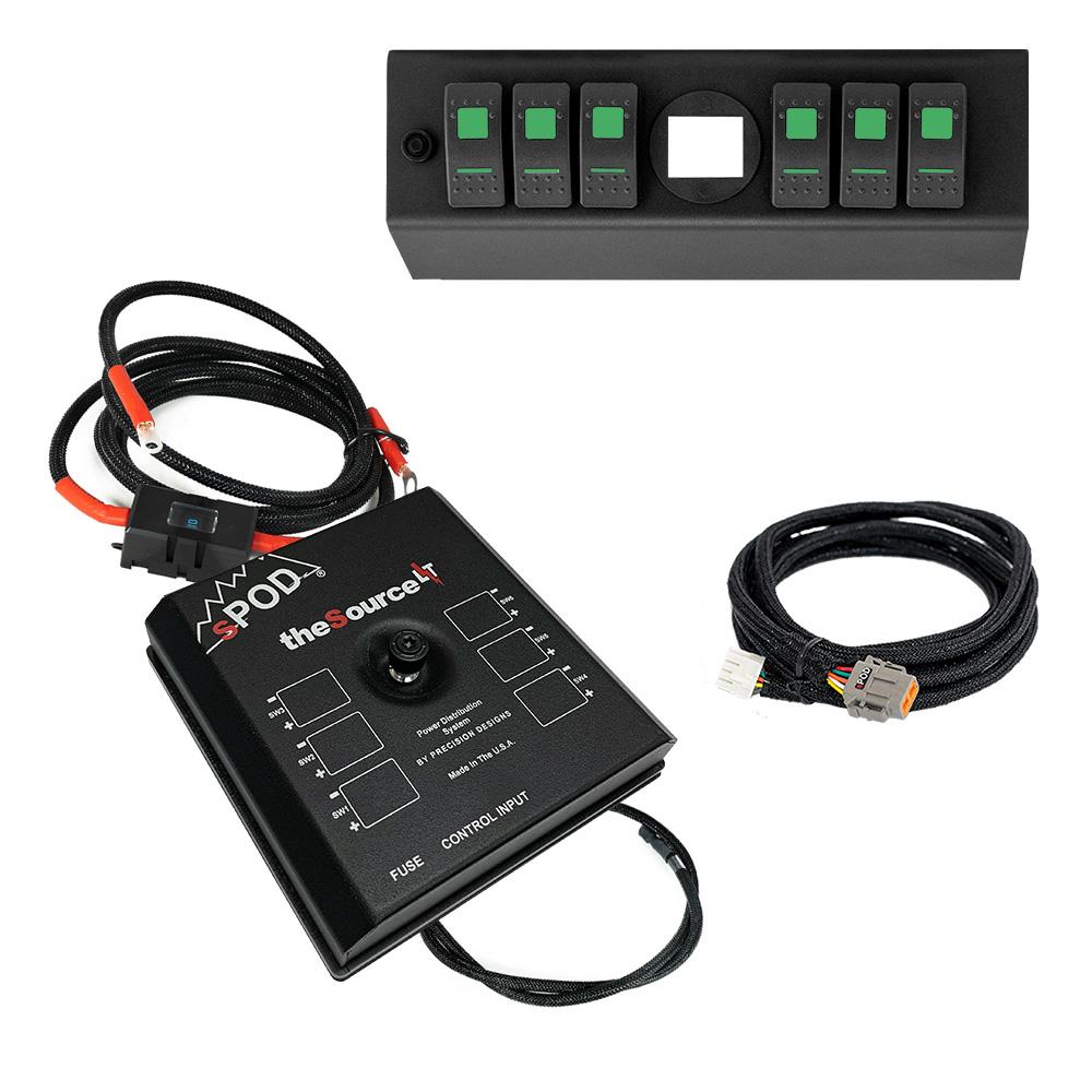 sPOD SourceLT with Genesis Adapter | Green | 6-Circuit Power Management | Wrangler JK 2009-2018 | 873145