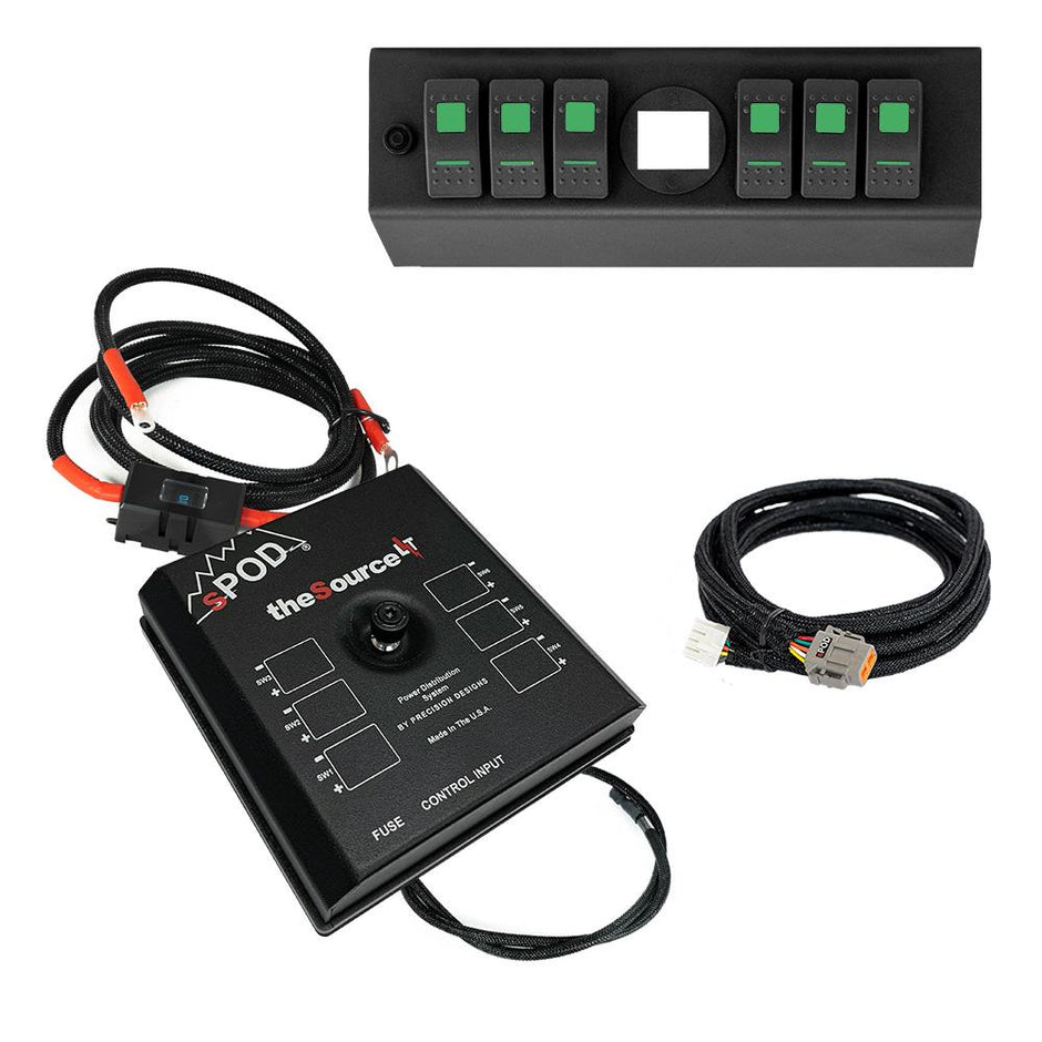 sPOD SourceLT with Genesis Adapter | Green | 6-Circuit Power Management | Wrangler JK 2009-2018 | 873145