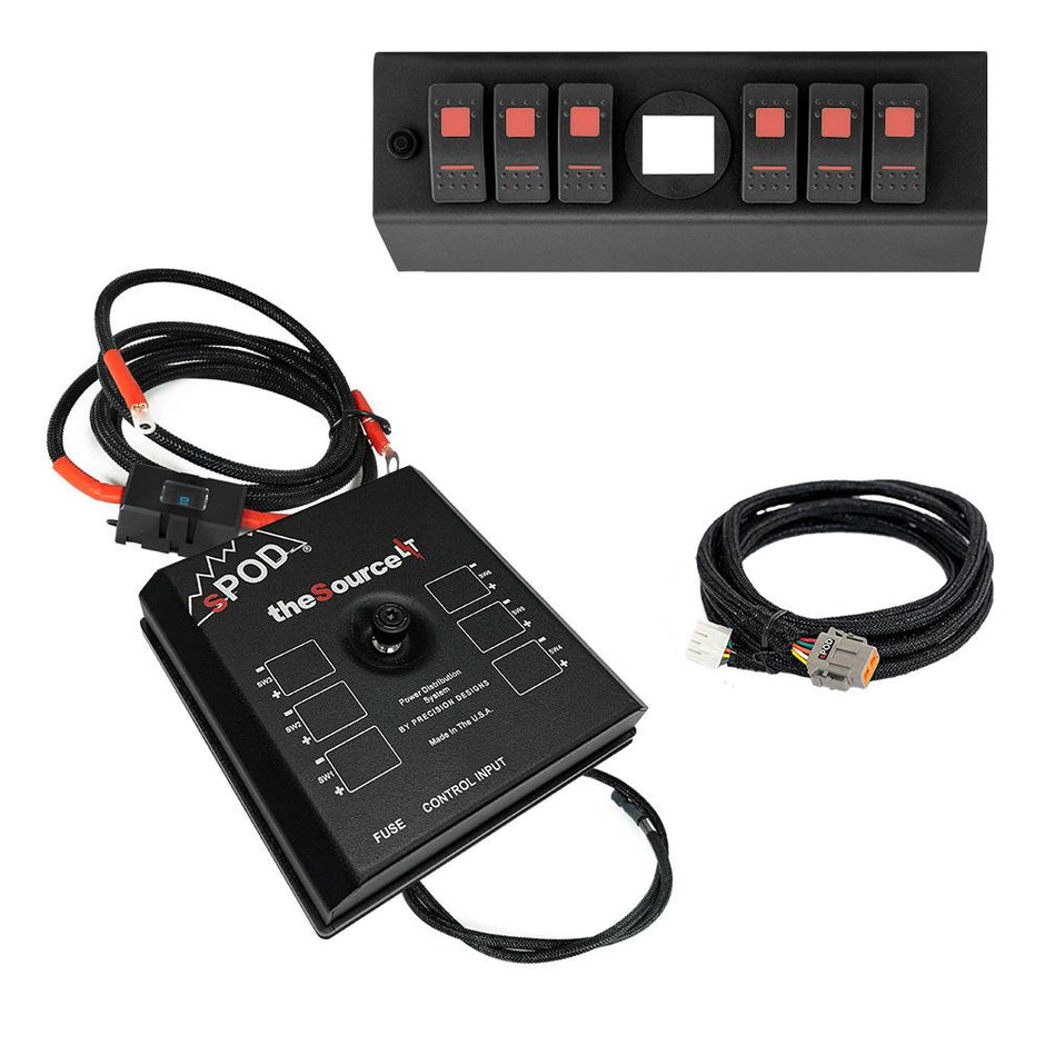 sPOD Red LED SourceLT Genesis Kit | 6-Circuit | Dual-Battery Integration | 2009-2018 Jeep Wrangler JK | 873155