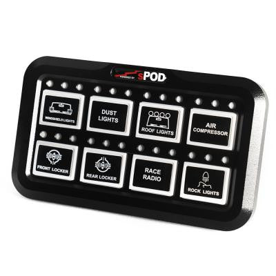 sPOD Add-On HD Switch Panel | 8-Circuit BantamX & SourceSE Systems | Universal | SKU 8-800-HD ADD