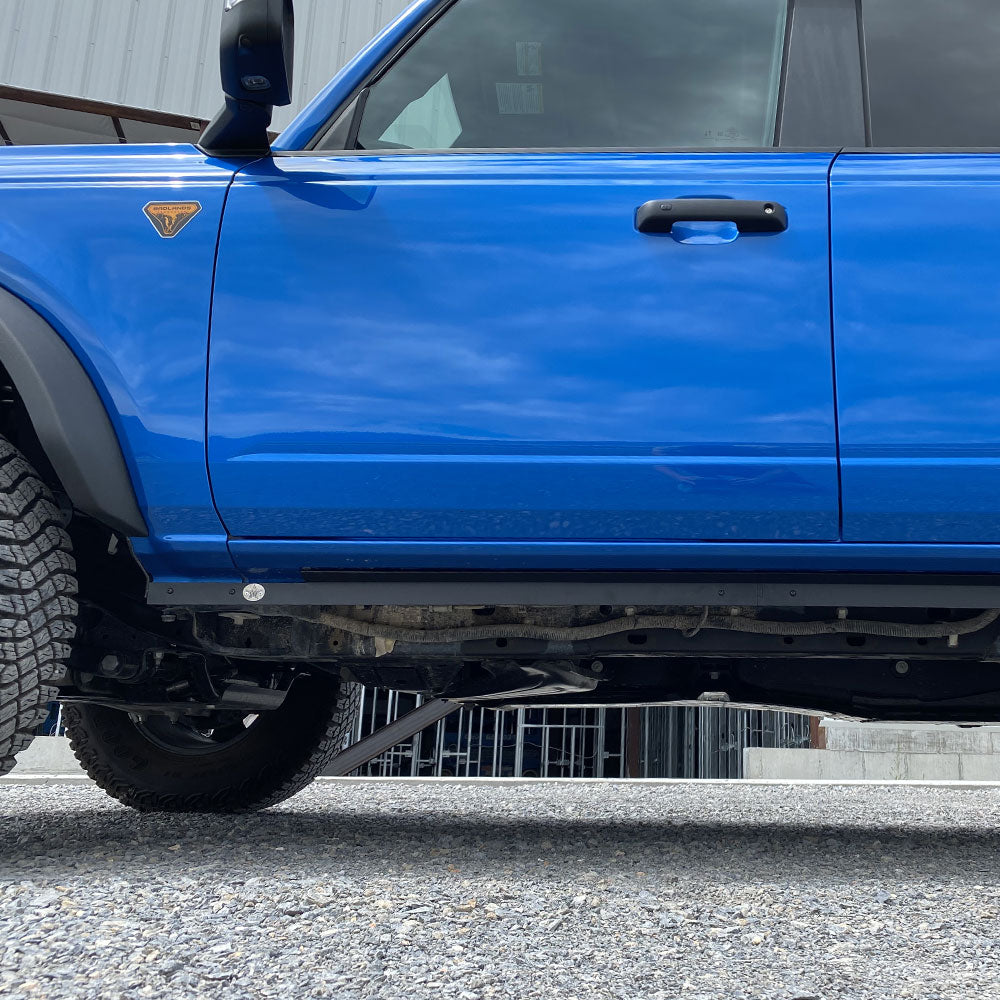 Rock Slide Engineering Step Slider Skid Plate Driver Side 2-Door Stainless Steel 2021-2023 Ford Bronco