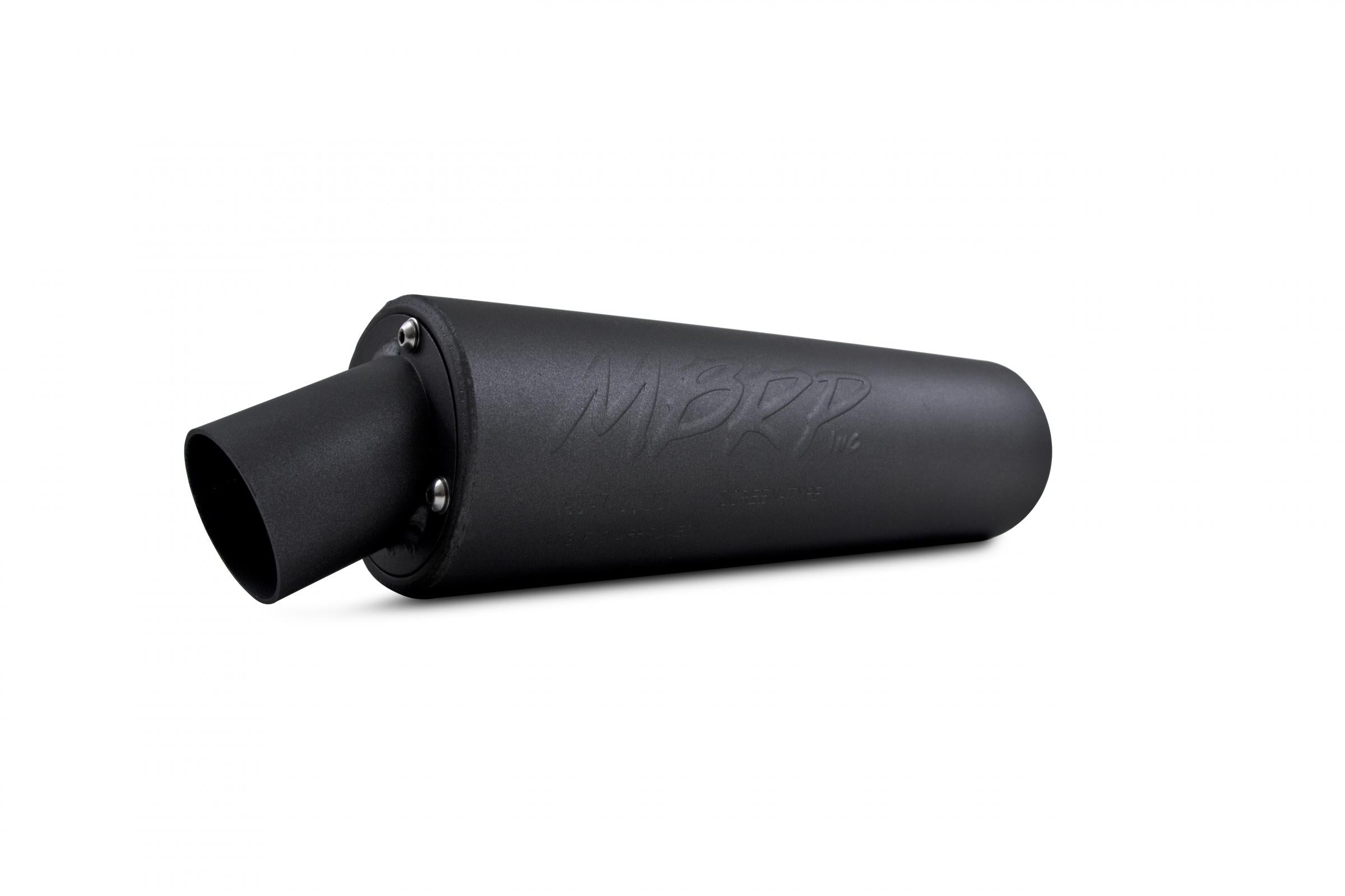 MBRP Muffler Universal Fit Aluminized Steel Muffler Black Utility Series