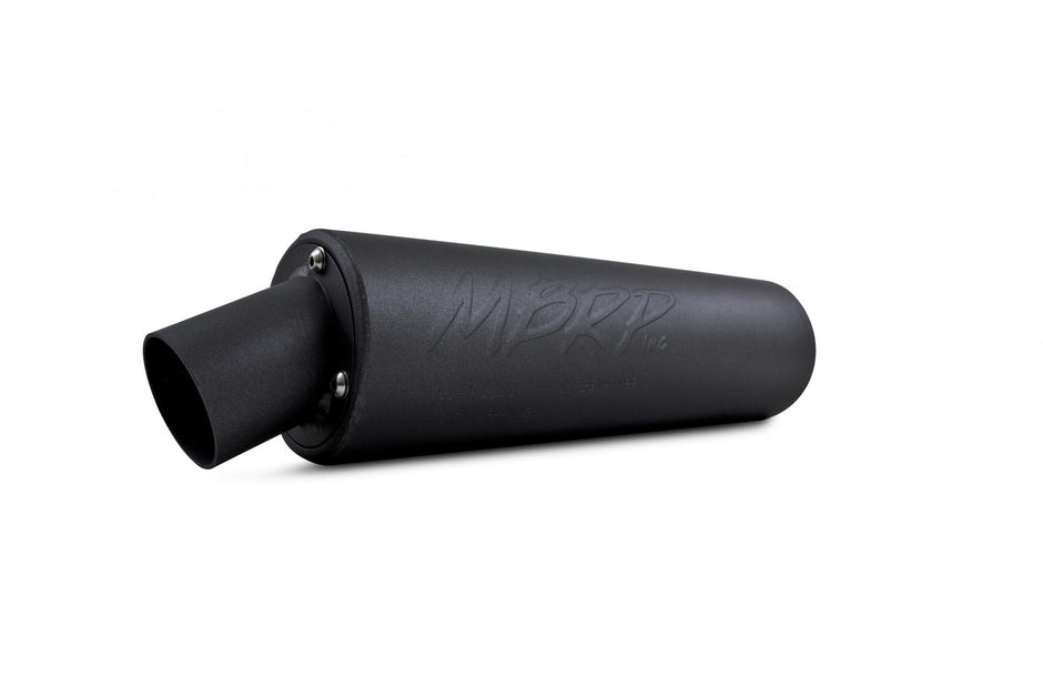 MBRP Muffler Universal Fit Aluminized Steel Muffler Black Utility Series