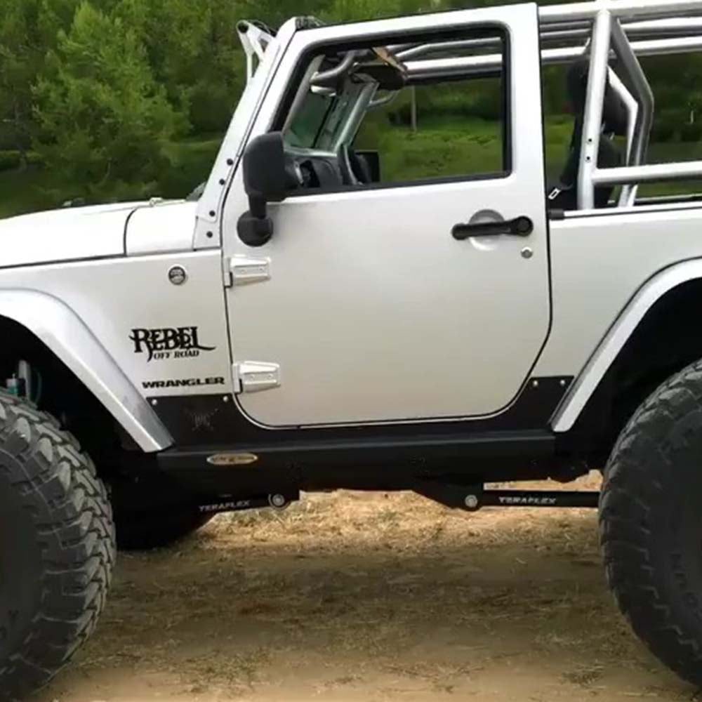 Rock Slide Engineering Step Slider Rocker Guards 2-Door .090 Aluminum 2007-2018 Jeep Wrangler JK