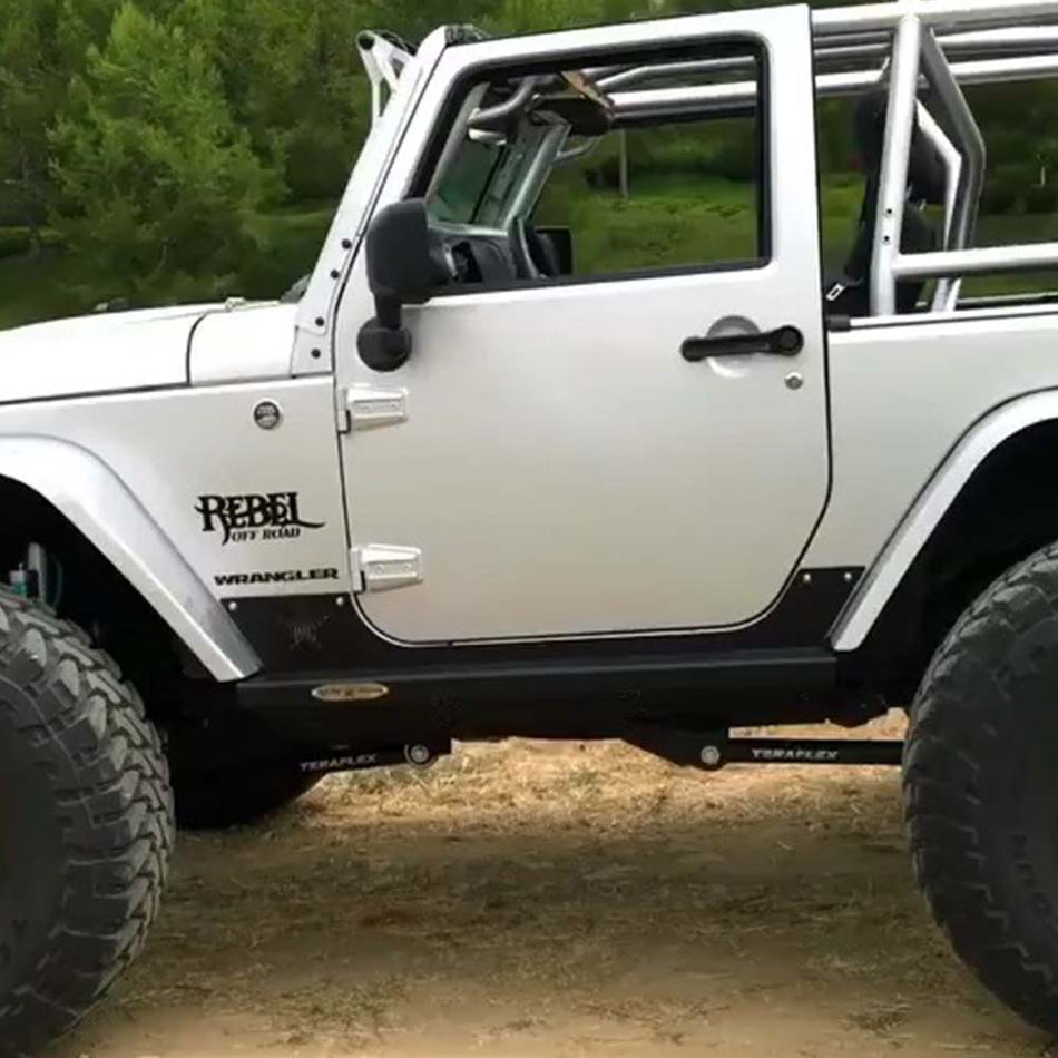 Rock Slide Engineering Step Slider Rocker Guards 2-Door .090 Aluminum 2007-2018 Jeep Wrangler JK