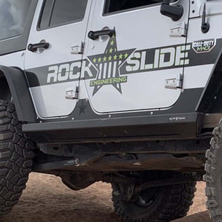 Rock Slide Engineering Step Slider Rocker Guards 4-Door .090 Aluminum 2007-2018 Jeep Wrangler JK